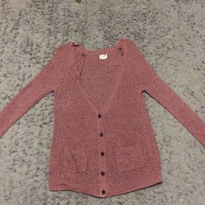 Cute oversized red cardigan